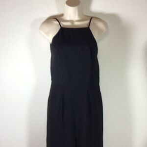 Hot & Delicious Women’s Jumpsuit Black Backless Slip On Wide Keg Size S